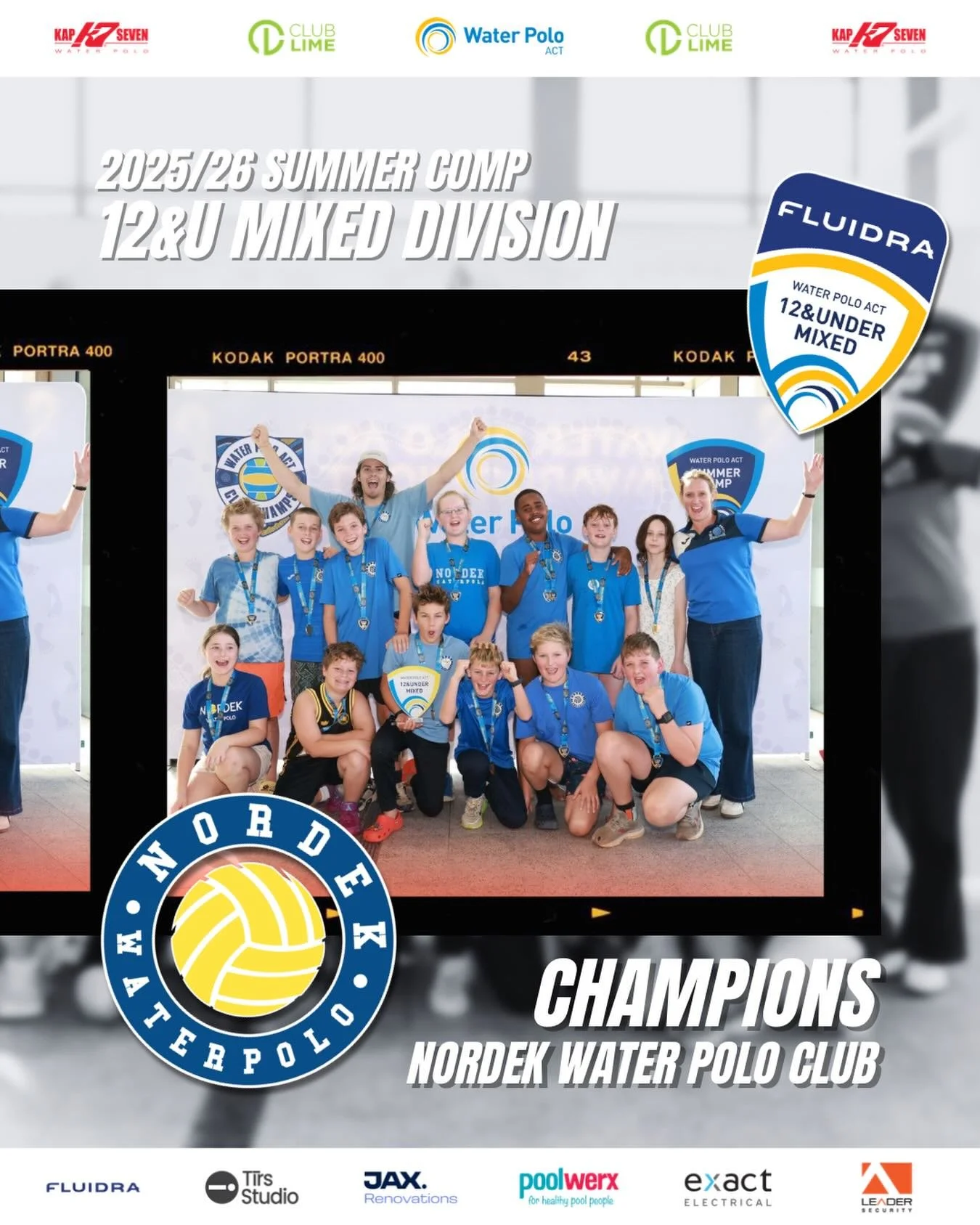 2025/26 @clublimegyms Finals Day 🏆
@fluidracommercialanz 12&amp;U Mixed Comp Champs 🤽&zwj;♀️🤽&zwj;♂️

🥇 Nordek Water Polo Club

#WPACT #summercomp #waterpolo #finalsday #playwaterpolo 
📸 @prosport.photos