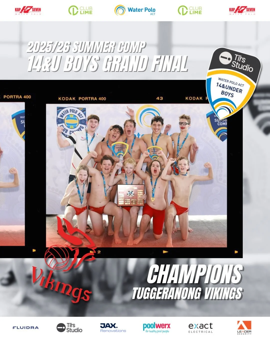 2025/26 @clublimegyms Finals Day 🏆
@tirsstudio 14&amp;U Boys Comp 🤽&zwj;♂️

🥇 Vikings
🥈 Nordek Blue
🏆 Finals MVP - Blake Moxon

#WPACT #summercomp #waterpolo #finalsday #playwaterpolo 
📸 @prosport.photos