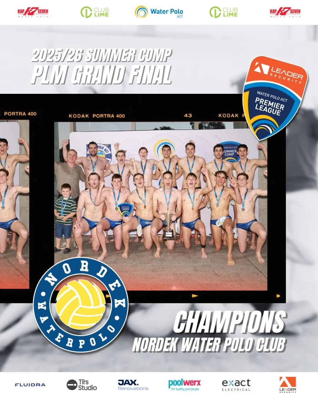 2025/26 @clublimegyms Finals Day 🏆
@leadersecurity Premier League Men 🤽&zwj;♂️

🥇 Nordek
🥈 Dragons 
🏆 Finals MVP - Nicholas Taylor 

#WPACT #summercomp #waterpolo #finalsday #playwaterpolo 
📸 @prosport.photos