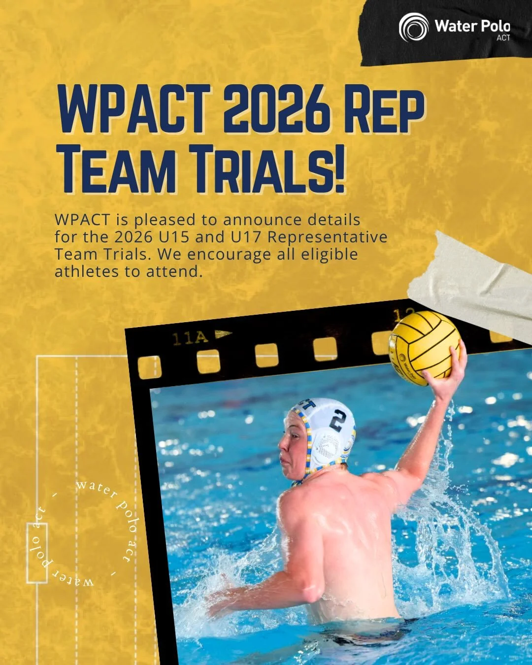 WPACT 2026 Representative Team Trials 🤽&zwj;♂️🤽&zwj;♀️

WPACT is pleased to announce details for the 2026 Representative Team Trials. We encourage all eligible athletes to attend.

Who: 👥
&bull; U15 Boys &amp; Girls (born 2011&ndash;2012)
&bull; U