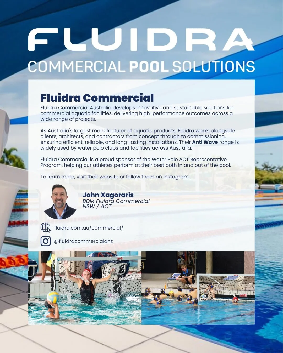 Sponsor Spotlight &ndash; Fluidra Commercial Australia 💧

As the proud sponsor of our 2026 Water Polo ACT Representative Teams, @fluidracommercialanz is helping support ACT athletes as they prepare for, and compete at key events throughout the year,