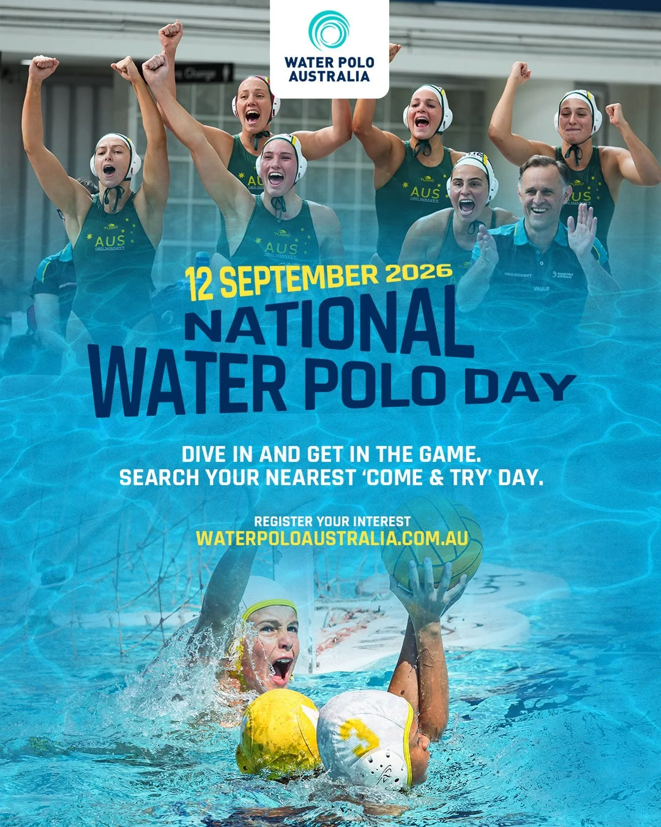 NATIONAL WATER POLO DAY &ndash; THIS SATURDAY! 🤽&zwj;♂️🤽&zwj;♀️

We&rsquo;re getting ready to celebrate National Water Polo Day this Saturday 12 September with our WPACT Come &amp; Try Event at Stromlo Leisure Centre! 🎉

🗓️ Saturday 12 September
