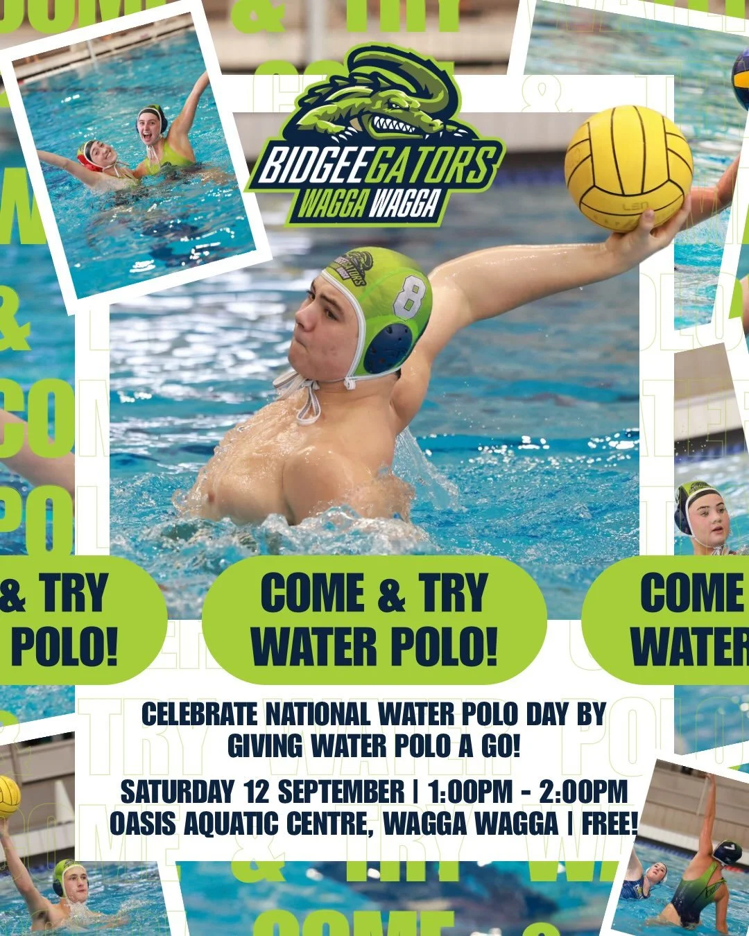 🇦🇺 NATIONAL WATER POLO DAY | WAGGA COME &amp; TRY 🤽&zwj;♂️🤽&zwj;♀️

Looking for something new to try in the pool? Come and give water polo a go! 🙌

Join @waggawaterpolo this Saturday, 12 September, as we celebrate National Water Polo Day with a 
