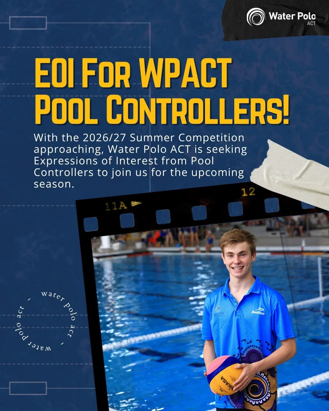 EOI For WPACT Pool Controllers! 📋

Water Polo ACT is looking for committed individuals to join our team of Pool Controllers for the 2026/27 Summer Competition! Pool Controllers play an important role in helping our competitions run smoothly and ensu