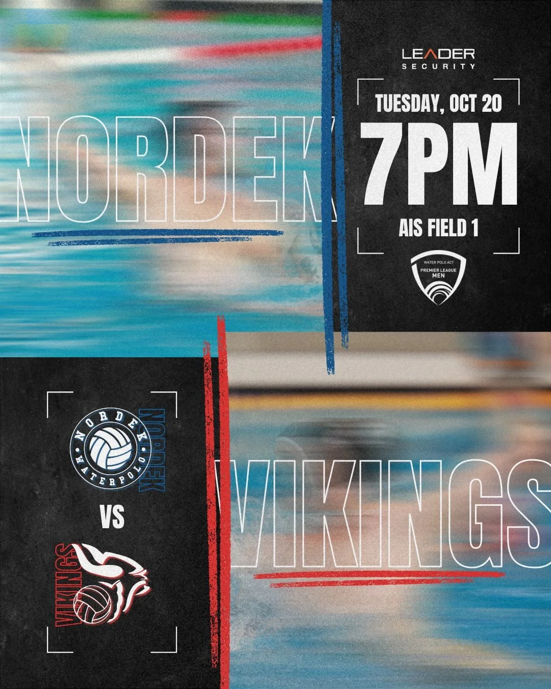PREMIER LEAGUE MEN &ndash; ROUND 1! 🤽&zwj;♂️🔥

The 2026/27 @leadersecurity Premier League Men competition kicks off tomorrow night, with all four teams hitting the water at the AIS Aquatic Centre! 💙

After taking out the 2025/26 title, @nordek.wat