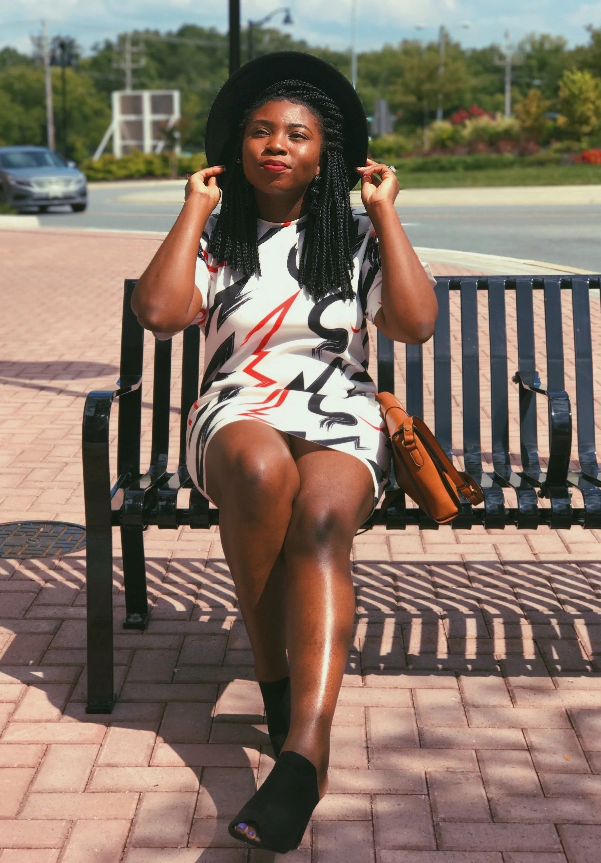 Abstract Dress & Mules