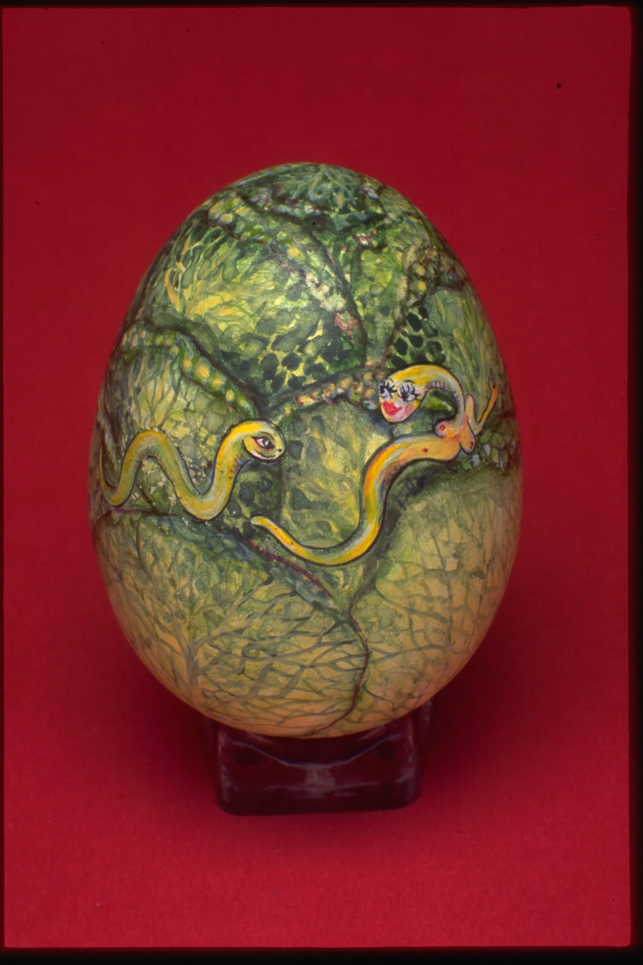 CABBAGE WORMS -  Lathed wood/Pigment - Quail sized egg - A whimsical look at our MOST valuable compost tenants! We make sure they are fed.