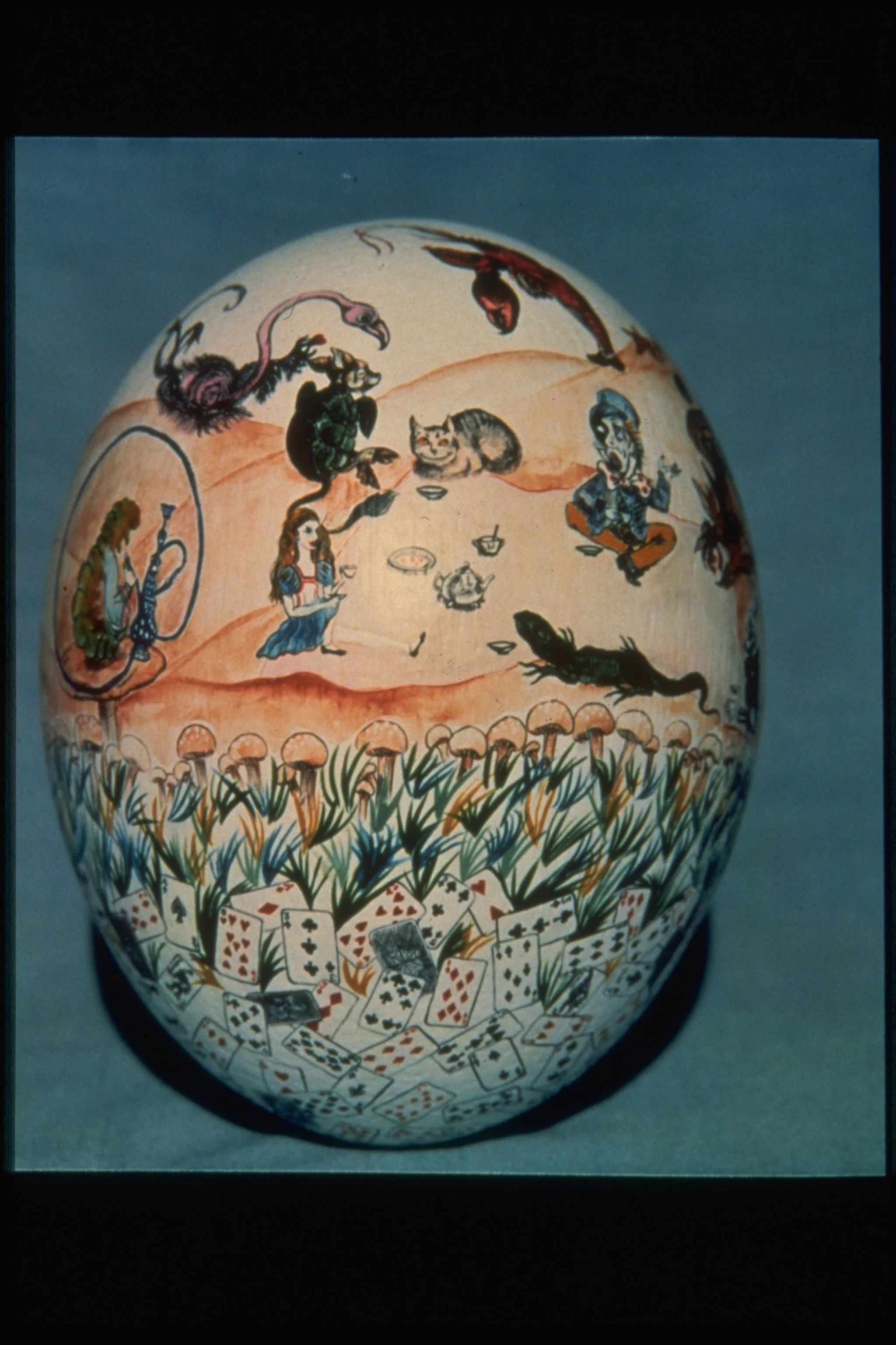 ALICE IN WONDERLAND - Ostrich egg/Pigment - Burstein Family Collection.
