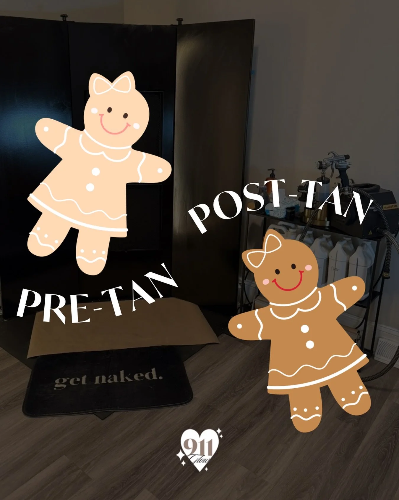 Ditch the sugar cookie pale look and get a little holiday color. Don&rsquo;t forget to book your Christmas tan 🎄✨

#gingerbread #christmas #spraytan #spraytanning #spraytans