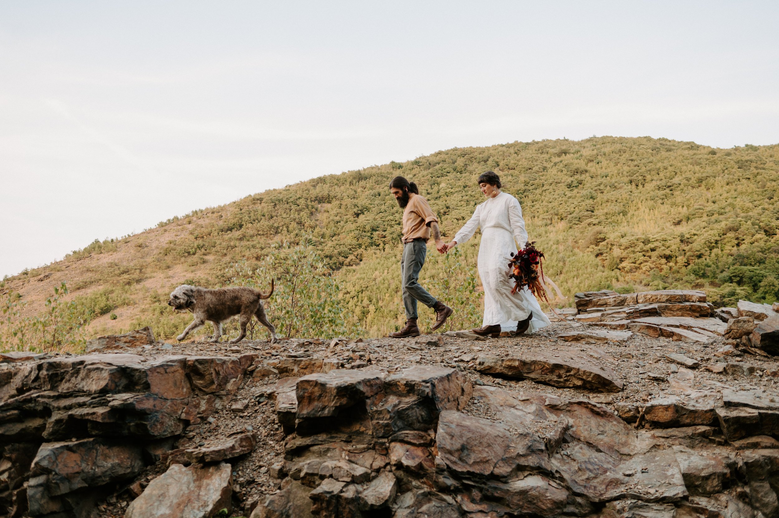 vow renewal on the appalachian trail captured by lehigh valley wedding and elopement photographer
