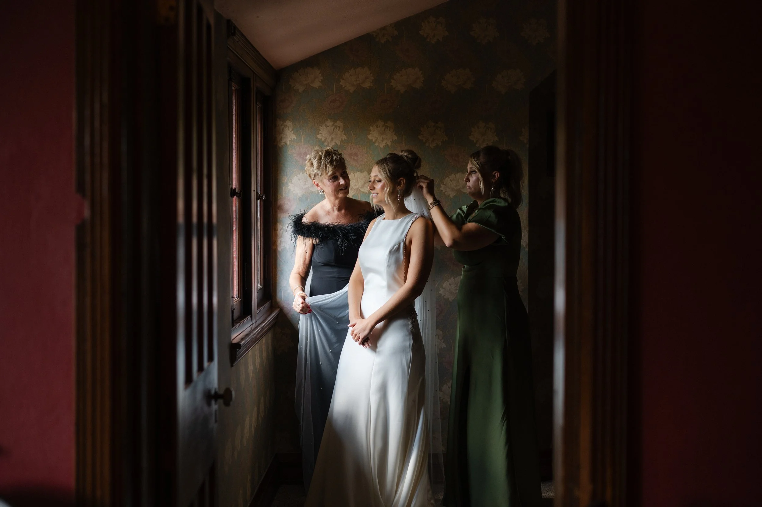 bridal getting ready photos captured by documentary wedding photographer in bucks county