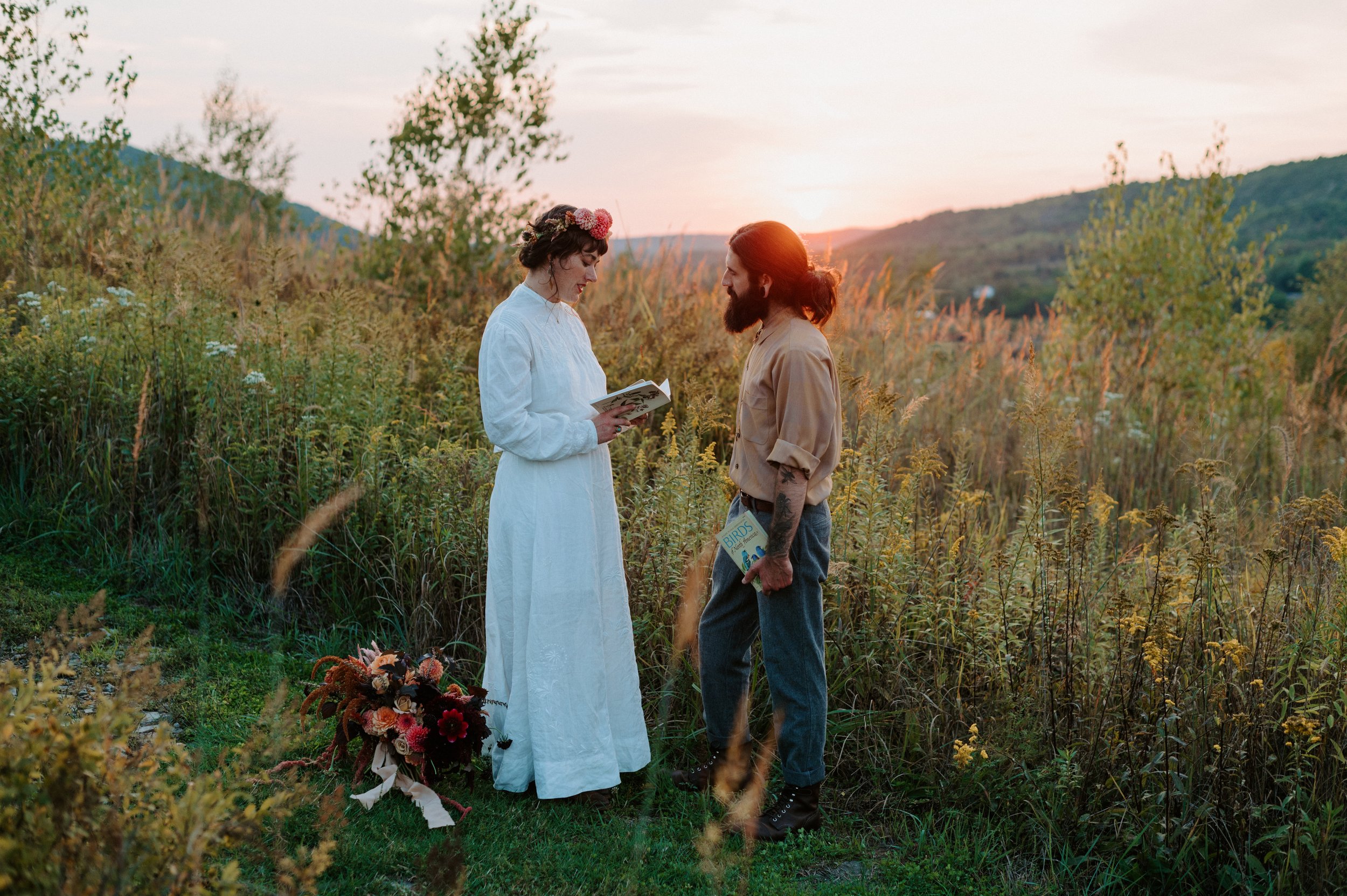 vow renewal on the appalachian trail captured by lehigh valley wedding and elopement photographer