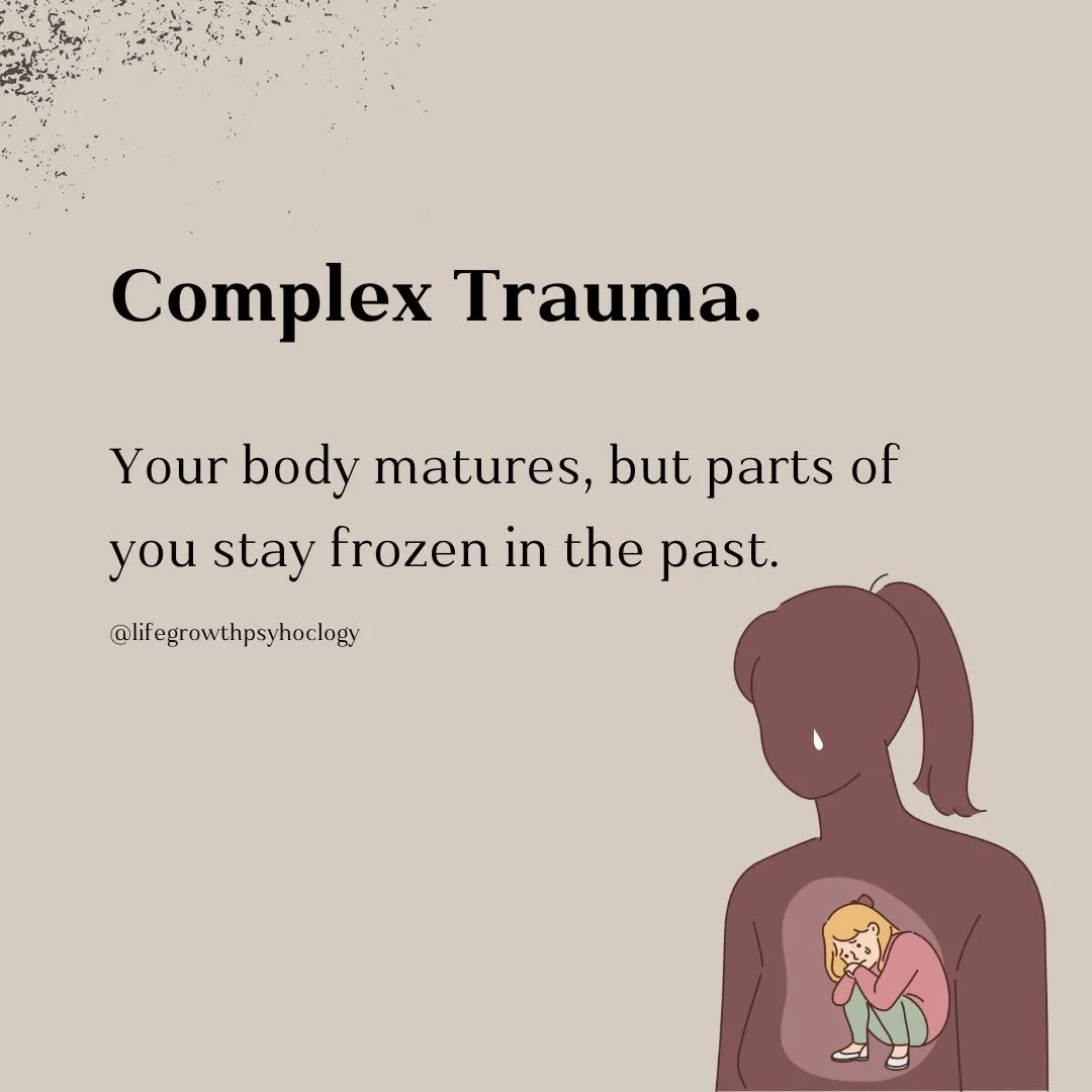Complex trauma from repeated, prolonged harm can leave parts of your inner self trapped in earlier moments of pain and fear. While your body grows and changes, these frozen parts hold onto old wounds, shaping how you feel and respond today. 

Healing