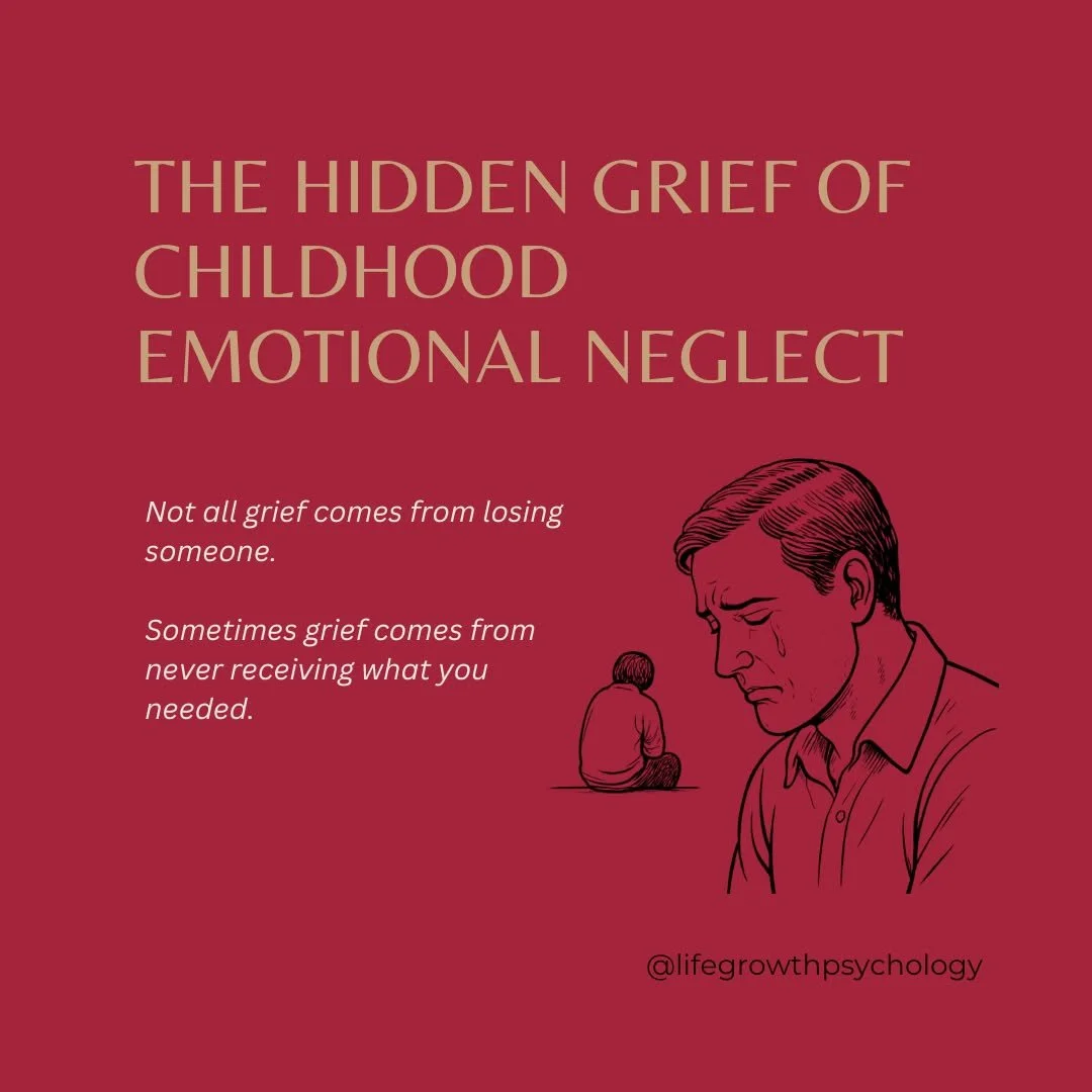 Some forms of grief don't come from losing someone.

They come from recognising that important emotional needs were never consistently met. Childhood emotional neglect can be difficult to identify because there is often no single event to point to.

