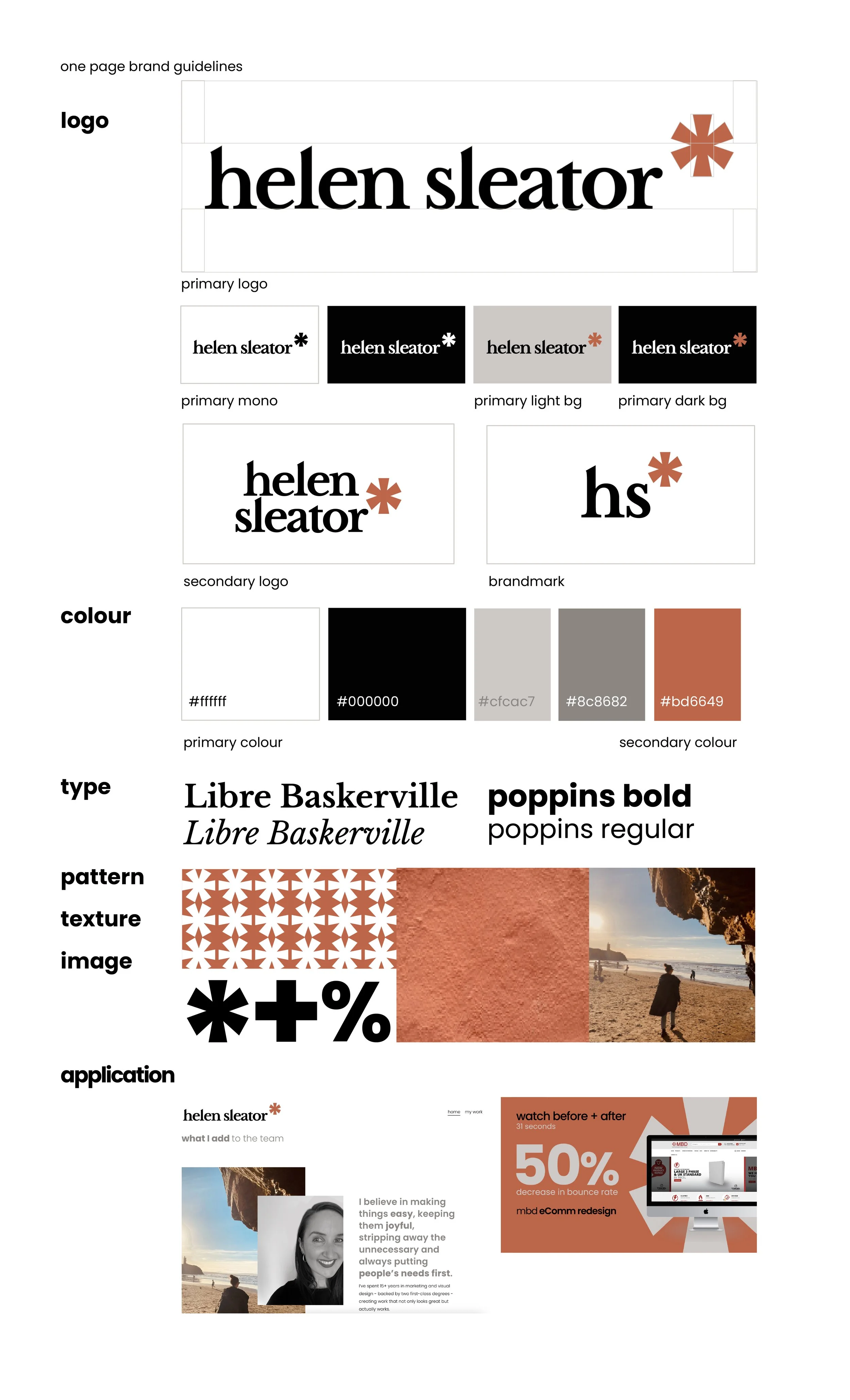 one page brand guide