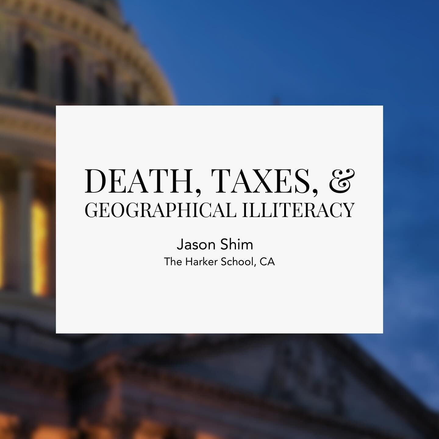 Death? Taxes? And geographical illiteracy? Jason illustrates the relationship between these seemingly unconnected ideas in his article. Read it in our February issue at culturator.org/issues 
.
.
.
#CulturatorCraftsChange