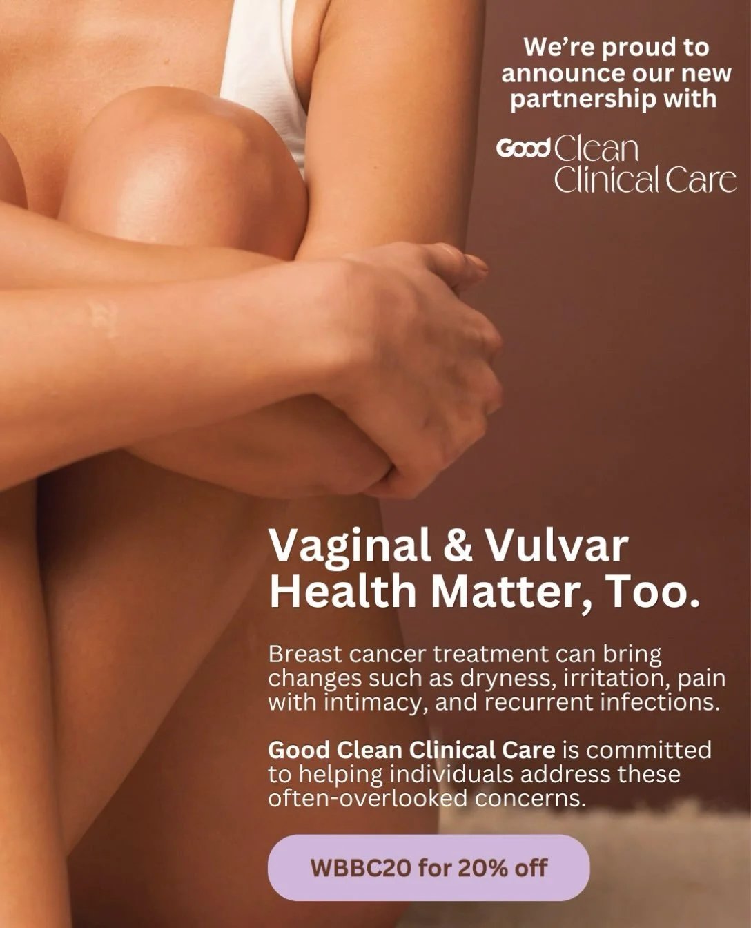 Breast cancer treatment can affect so much more than we often talk about, including your vaginal and vulvar health. 

Vaginal dryness. Burning or irritation. Pain with intimacy. Changes in lubrication. Recurrent infections. Changes in comfort, confid