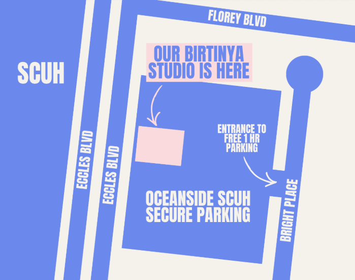 Map showing location of a Birtinya Pilates studio on the Sunshine Coast