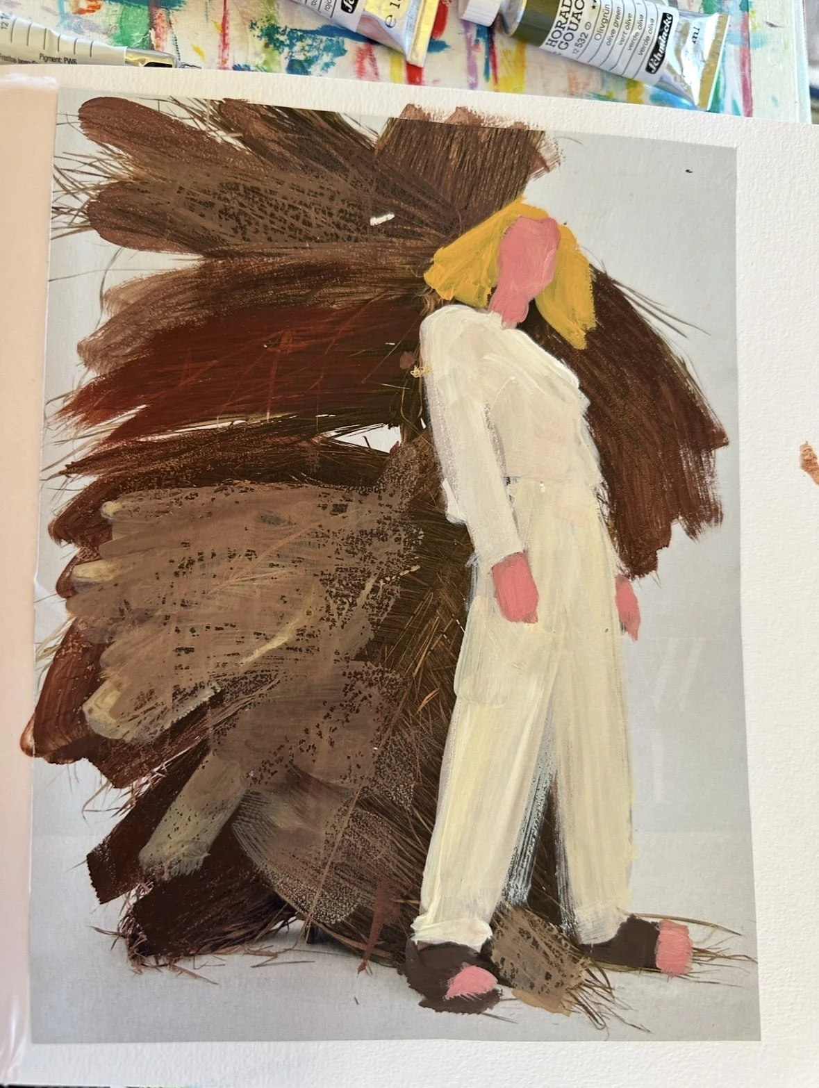 Verliebt in Gouache - erste Gehversuche.