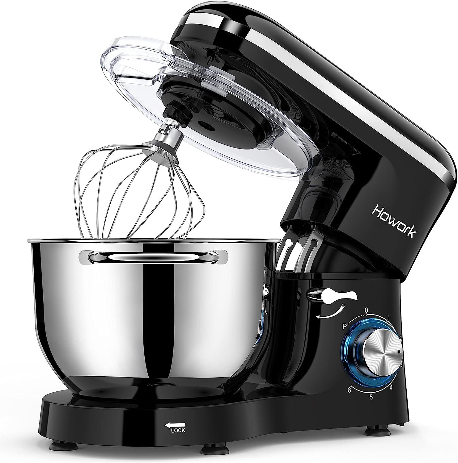 Ailessom Stand Mixer,6.5-QT 660W 10-Speed Tilt-Head Food Mixer, Kitchen  Electric Mixer with Bowl, Dough Hook, Beater, Whisk for Most Home Cooks