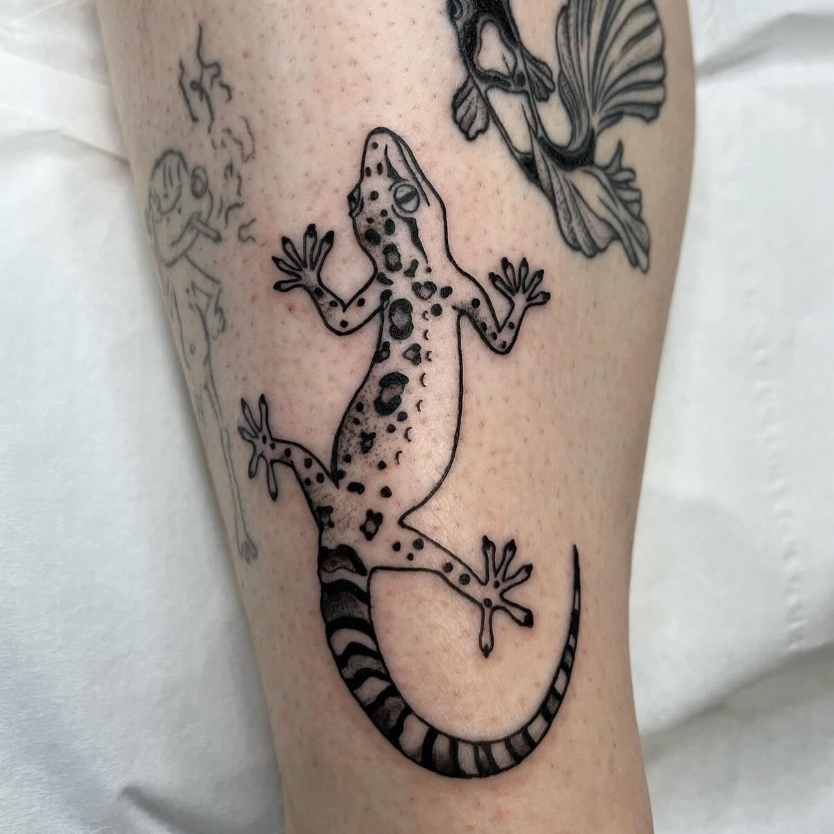 The cutest gecko you ever did see from @eloish.tattoo 🦎

#geckotattoo #animaltattoo #finelinetattoo #bristoltattoo #lizardtattoo