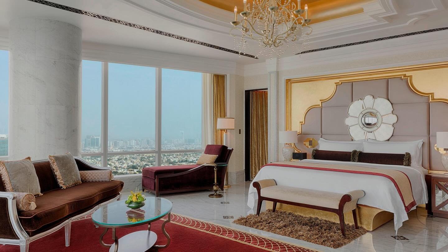 St Regis hotel is located in Saadiyat island, Abu Dhabi. 

The St. Regis is a well-established brand known for its high standards of service and luxurious accommodations. You can expect spacious rooms, attentive staff, and a range of amenities design