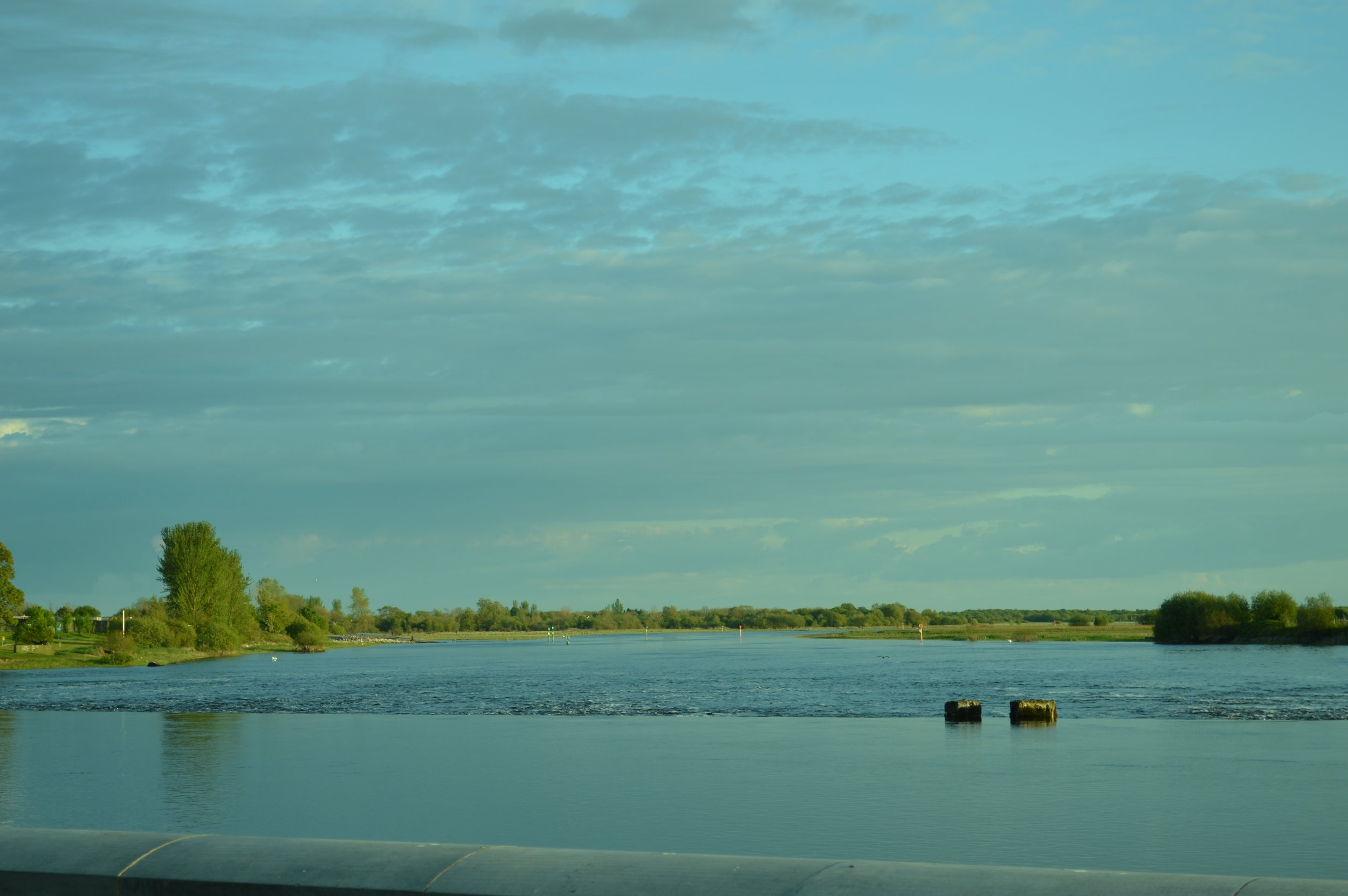 The new flood wall along the majestic Shannon