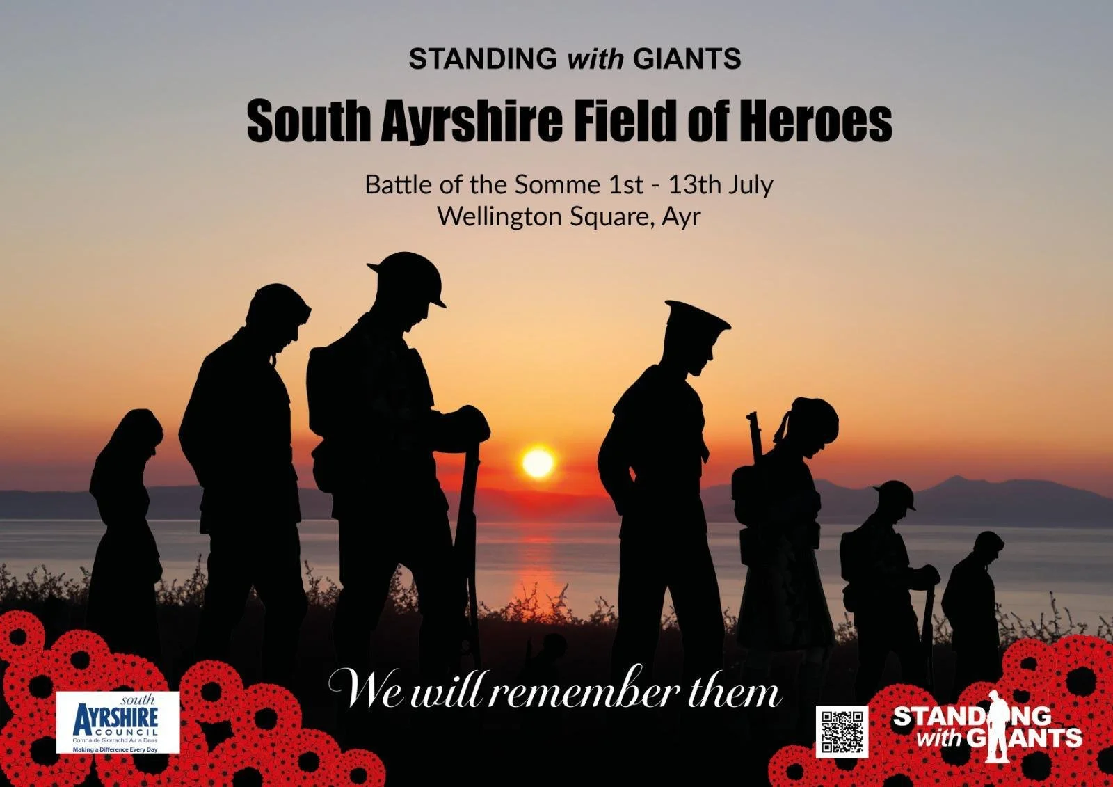 Girvan Town Team Proud to Support South Ayrshire Field of Heroes Installation