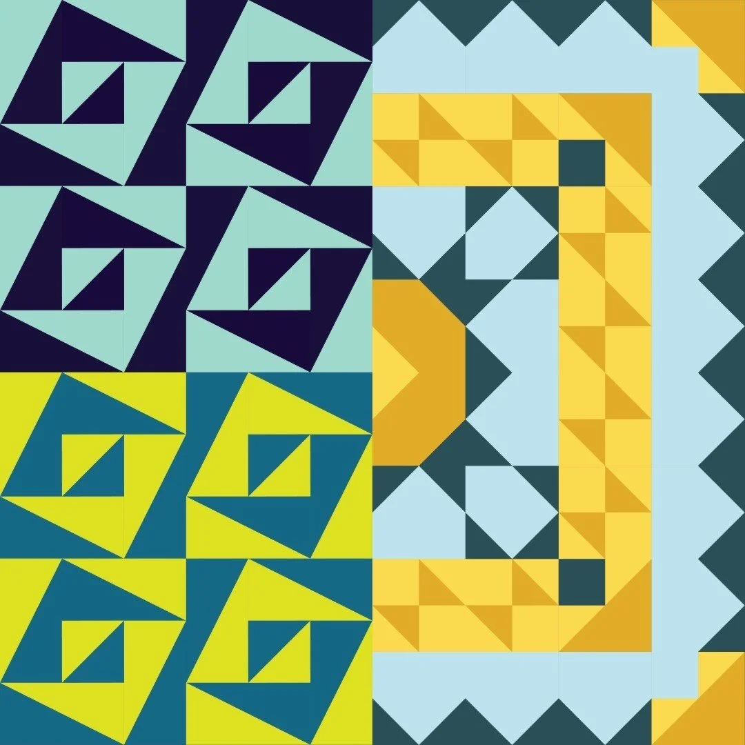 ✨ Celebrate with us ✨ 

Inishglora, my very first quilt pattern, turns one this month. To celebrate, I am also launching a new quilt pattern, &Eacute;ireann&rsquo;s Compass. 🎂 

&Eacute;ireann&rsquo;s Compass is a beginner friendly pattern made from