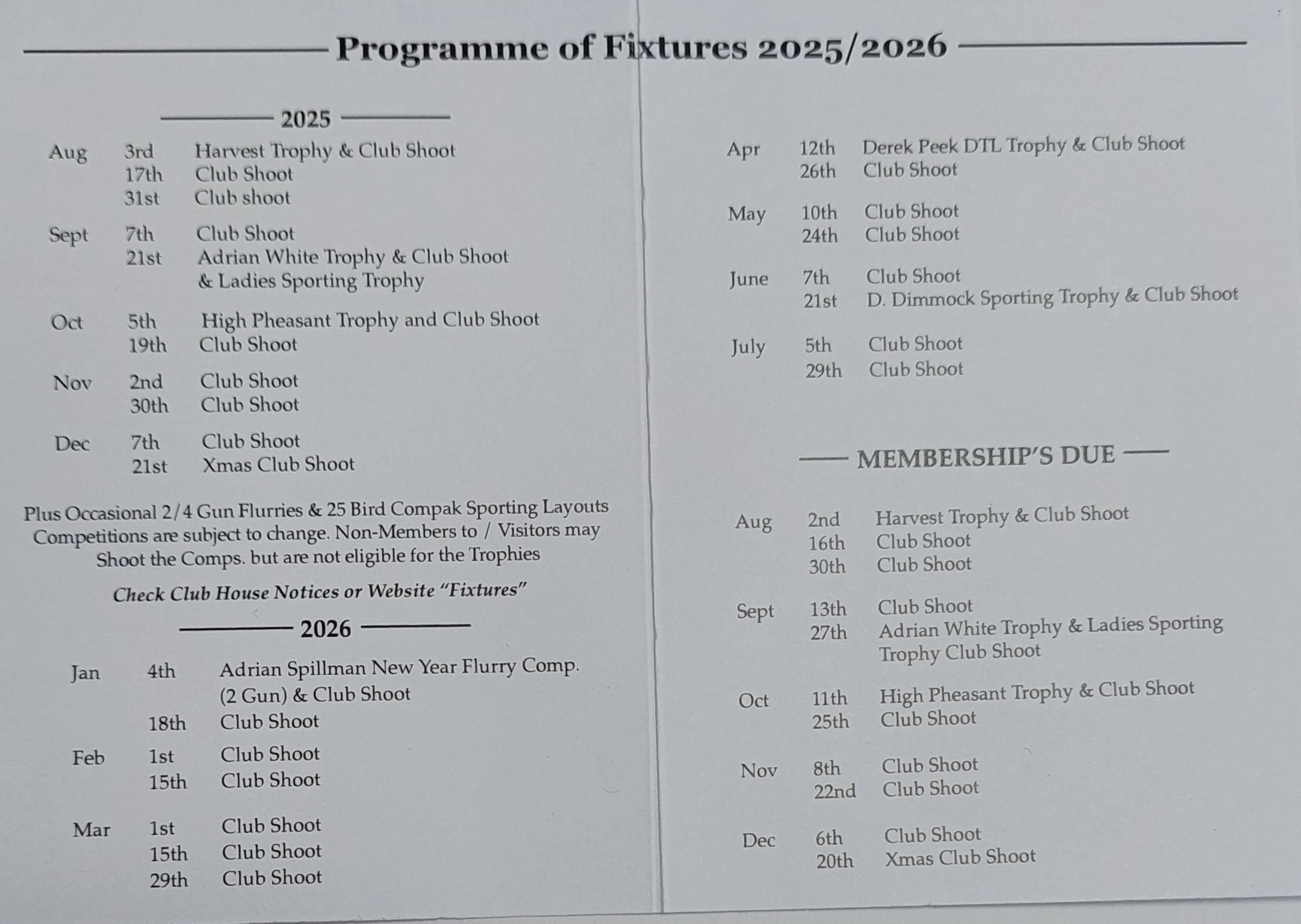Fixtures