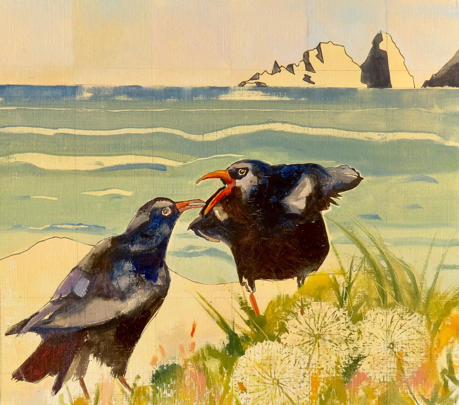 SOLD: Choughs - Cape Clear Island 