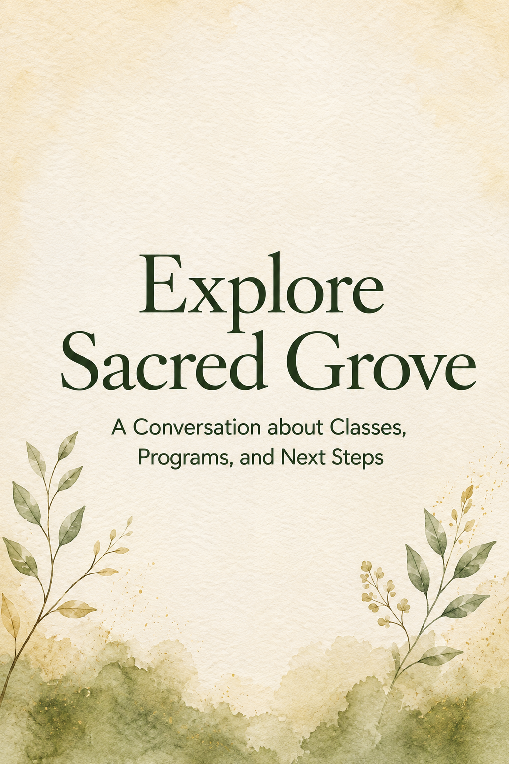 Explore Sacred Grove: | A Conversation | Online