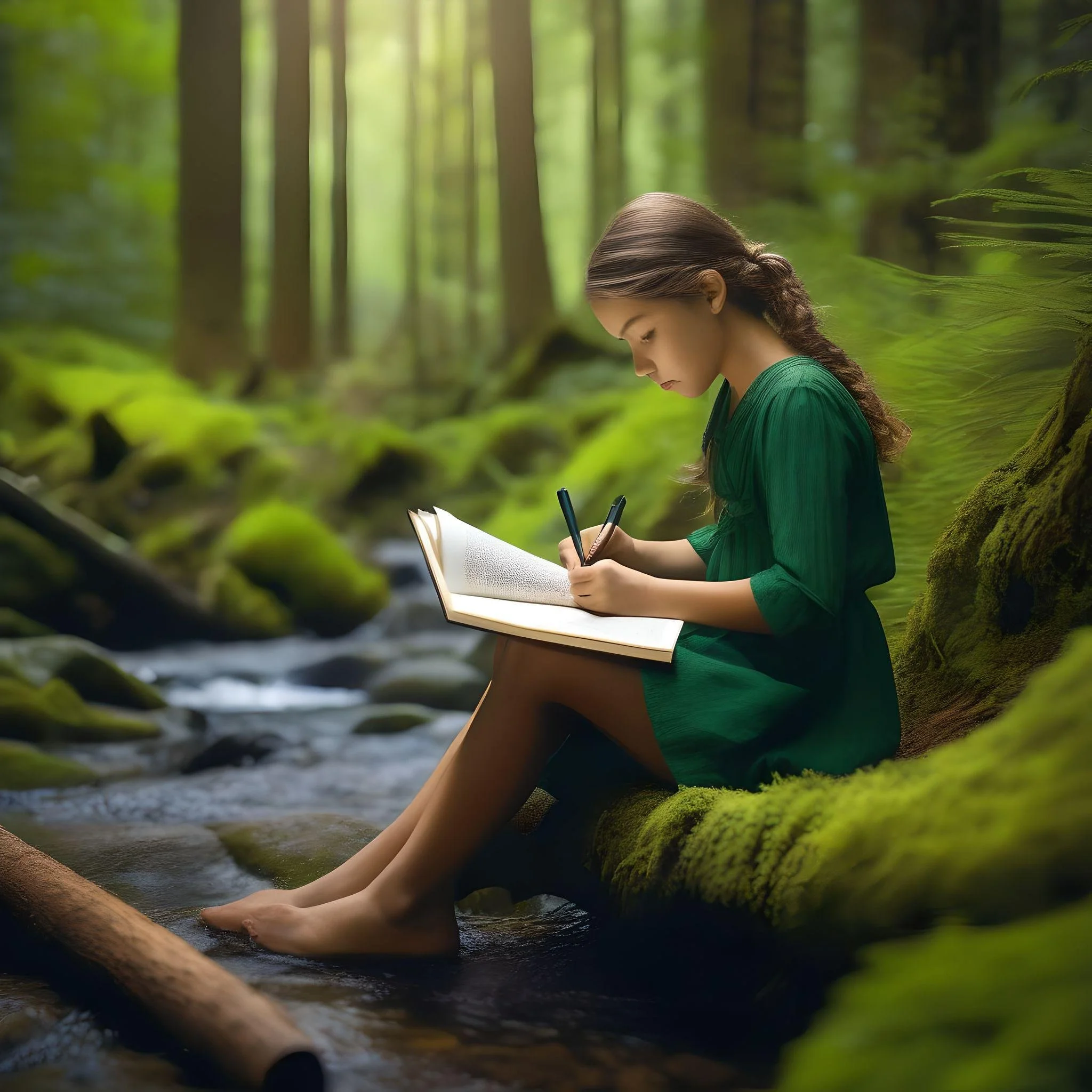 A person's open hand held out with the sun setting in the background.