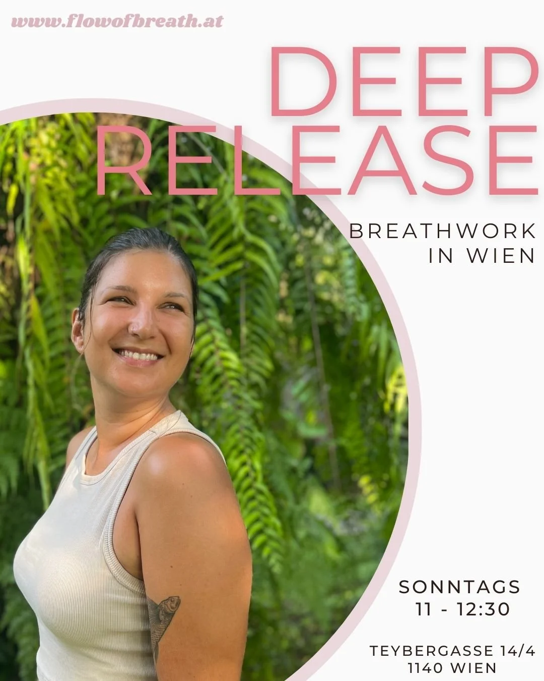 ⭐Trauma-sensitives Breathwork jeden Sonntag 🌟

🎉 Good News 🎉 - f&uuml;r alle, die sich etwas mehr Flexibilit&auml;t bei meinen Kursen gew&uuml;nscht haben! Ab sofort findet mein Workshop &bdquo;Deep Release&ldquo; jeden Sonntag von 11-12:30 statt.