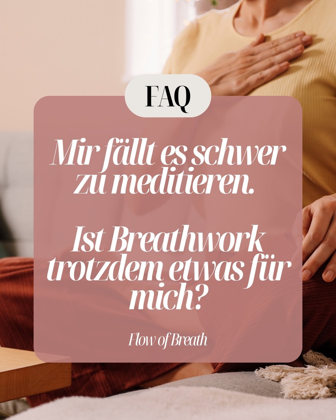 Immer wieder begegne ich der Frage, ob sich Breathwork auch f&uuml;r jene Menschen eignet, die nicht gerne meditieren. Kurze Antwort: Ja,klar! ✨

Die Bezeichnung &bdquo;aktivierende Atemmeditation&ldquo; suggeriert nat&uuml;rlich eine starke Verbindu