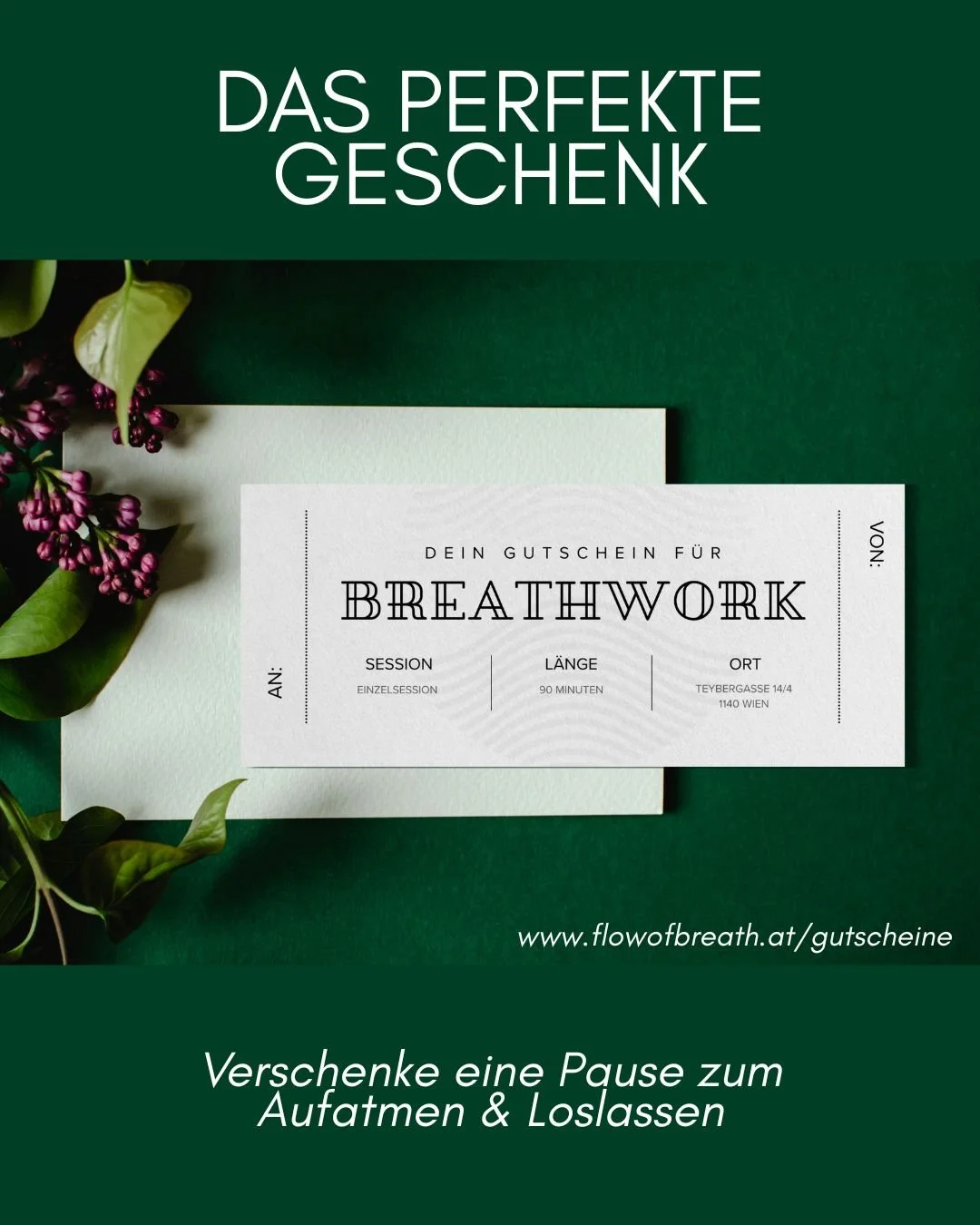 Suchst du noch nach einem Weihnachtsgeschenk, das von Herzen kommt? Dann ist ein Gutschein f&uuml;r Breathwork vielleicht genau das Richtige f&uuml;r deine Liebsten! 🎄

Mit Atemtechniken k&ouml;nnen wir aufgestaute Emotionen freisetzen, mehr Leichti