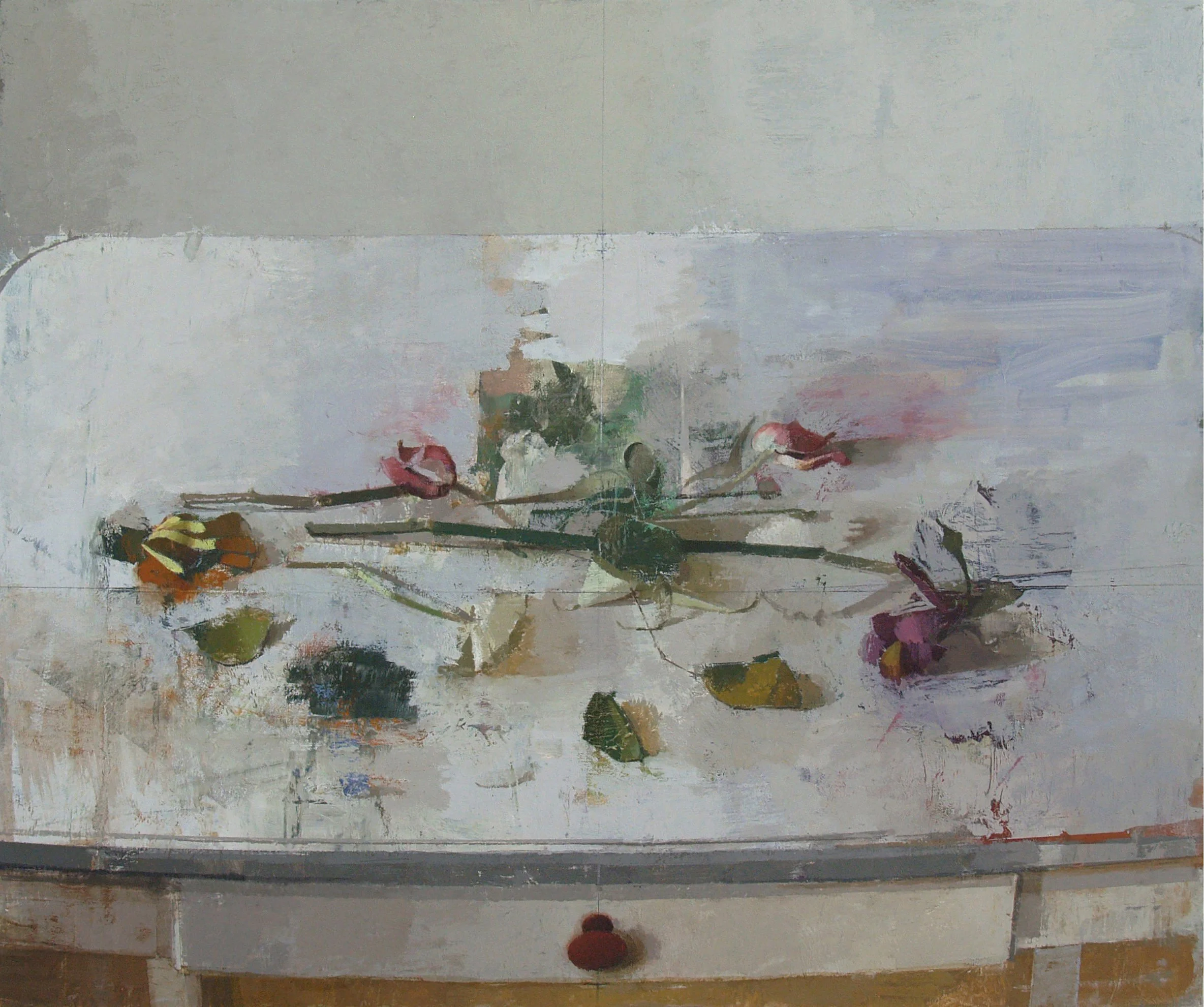 "Flowers, 2" oil on canvas on panel, 15"x18"