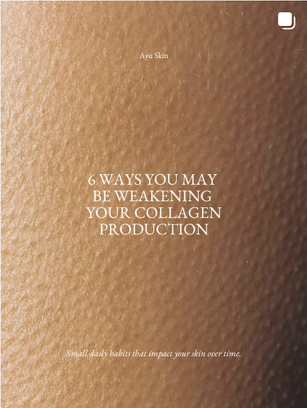 Close-up of skin with text overlay about skin care tips