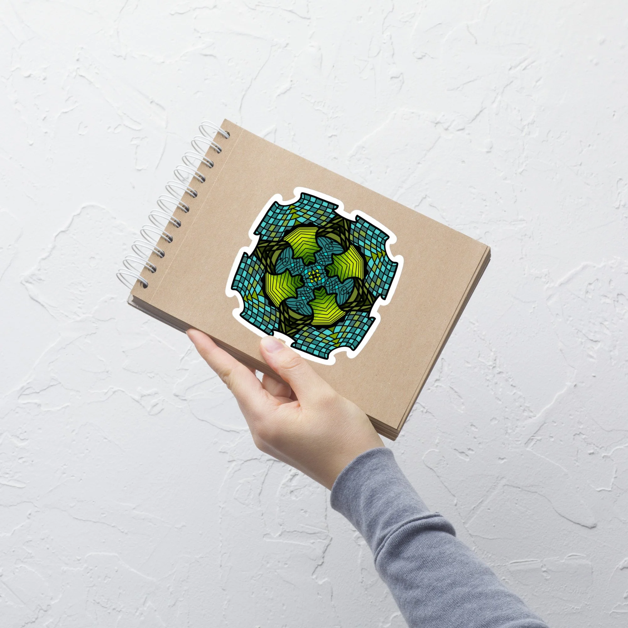 Color Square Cross Bubble-free Stickers Artwiselirio