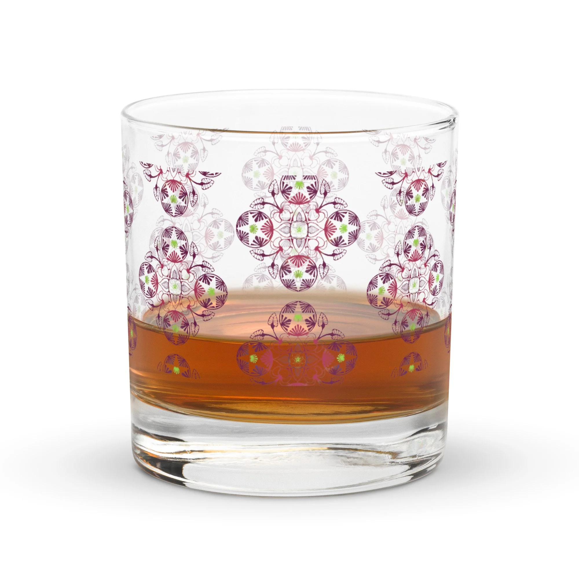 Pink Goth Boujee Pentagram Whiskey Glass by Artwiselirio