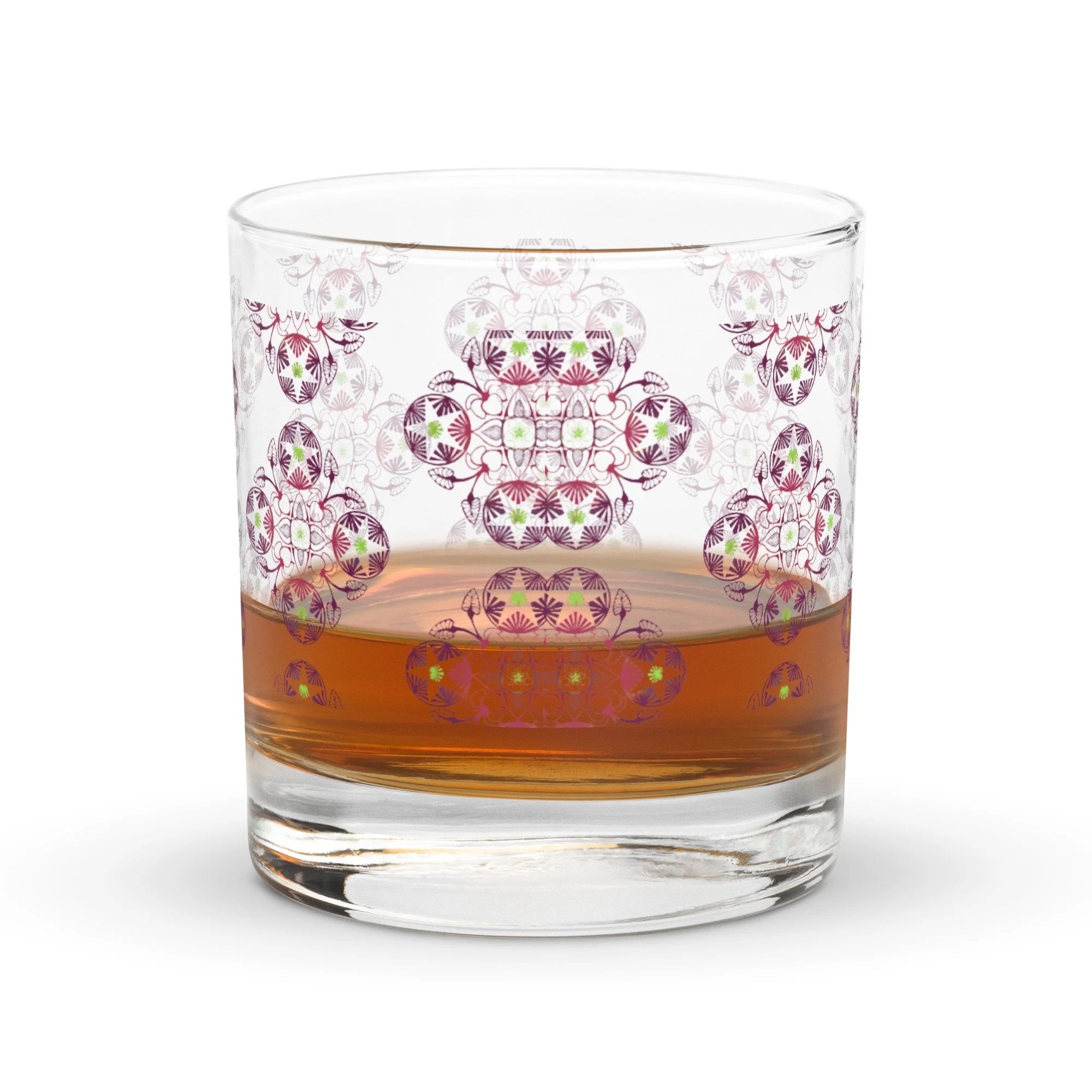 Pink Goth Boujee Pentagram Whiskey Glass by Artwiselirio