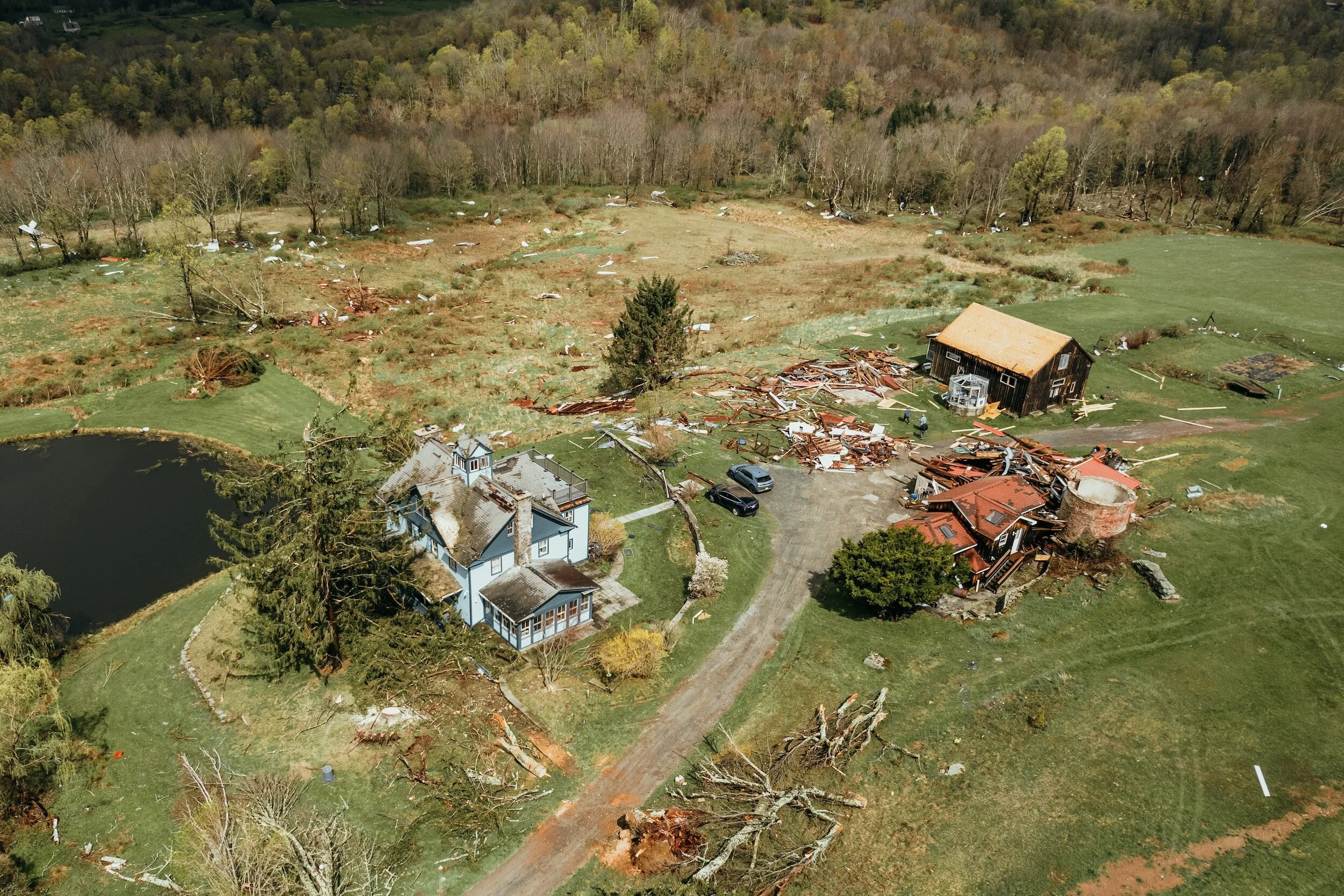 maison détruite tempête