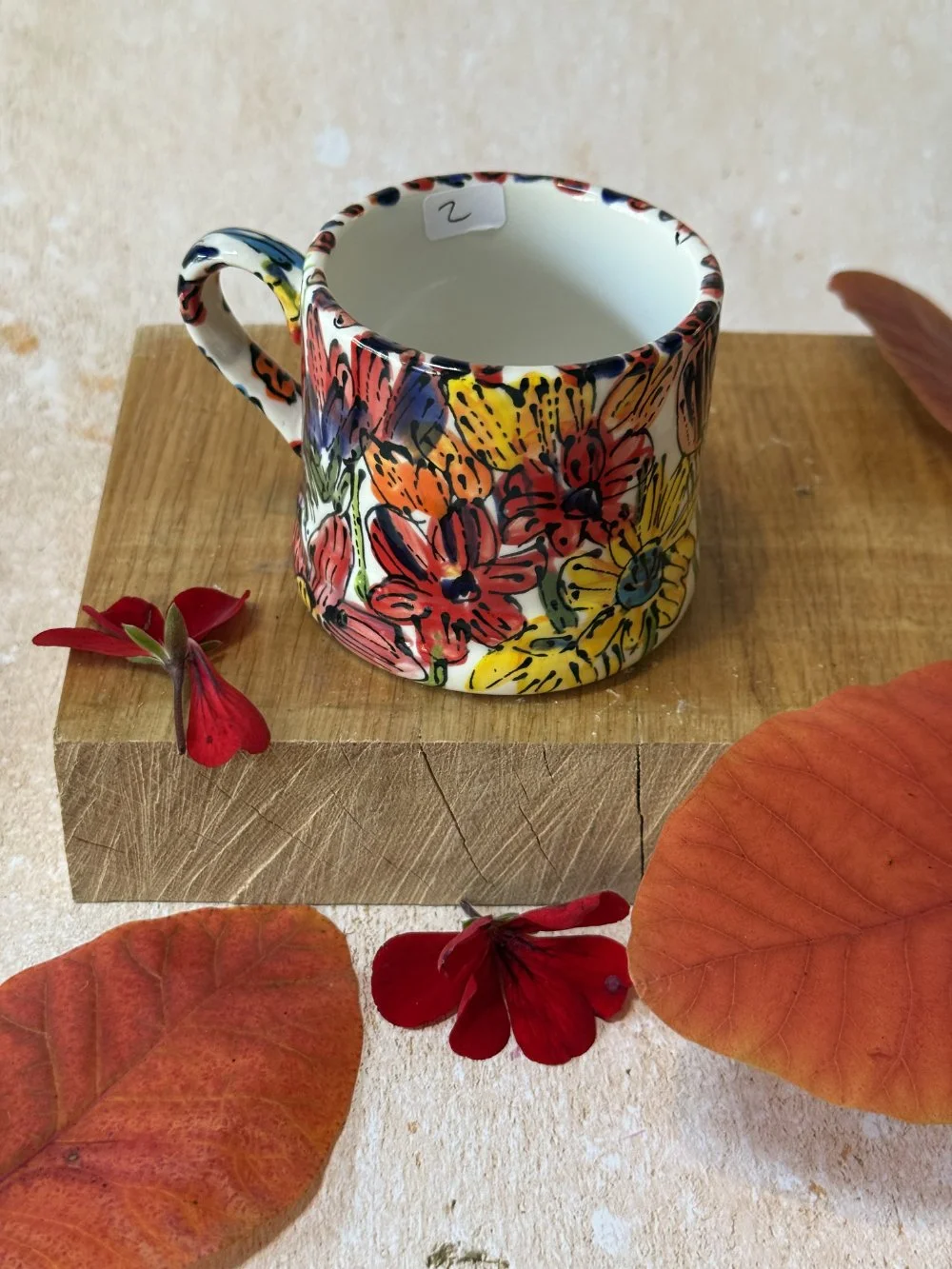 Flowers From Garden on White Baby Cup (2)
