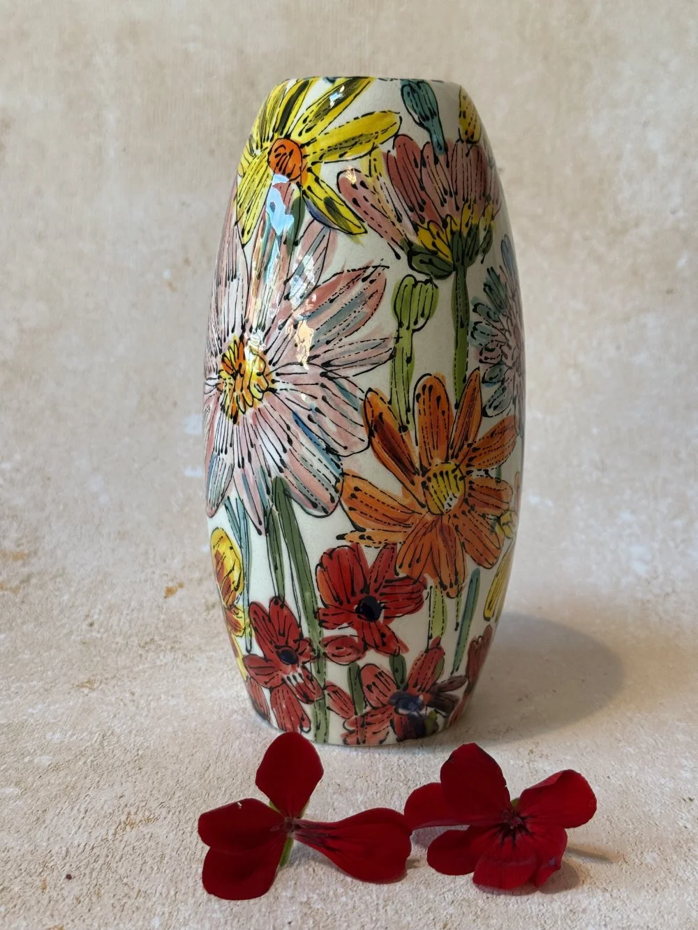 Flowers From the Garden Torpedo Vase