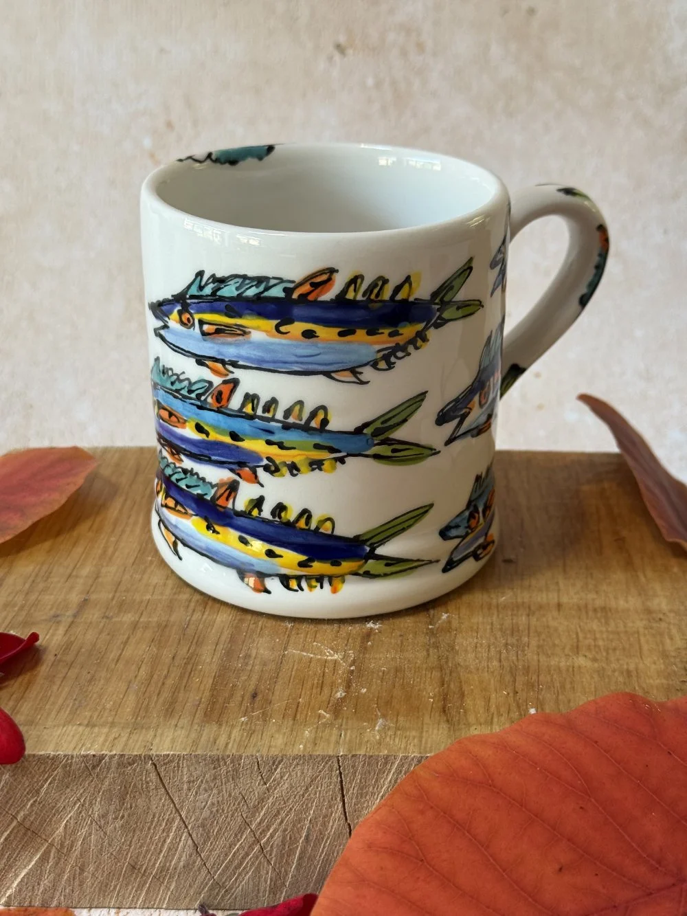 Mackerel on White Daddy Mug