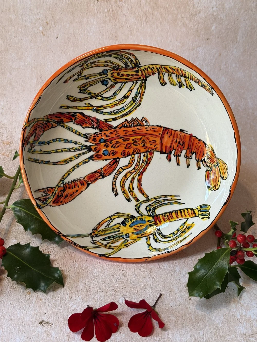 Lolly Lobster Pasta Bowl 8 Inch