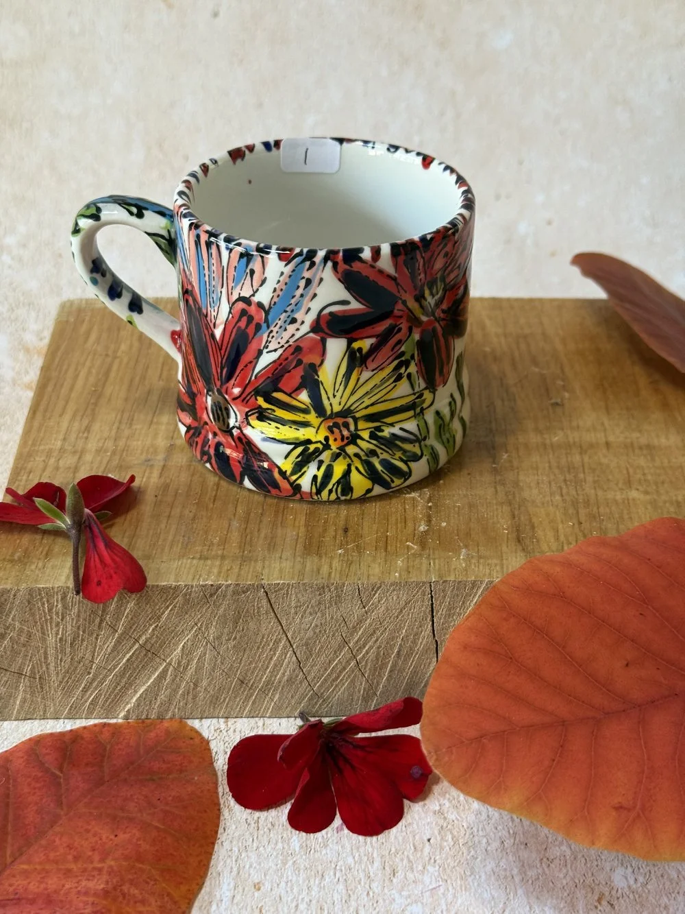 Flowers From Garden on White Baby Cup (1)