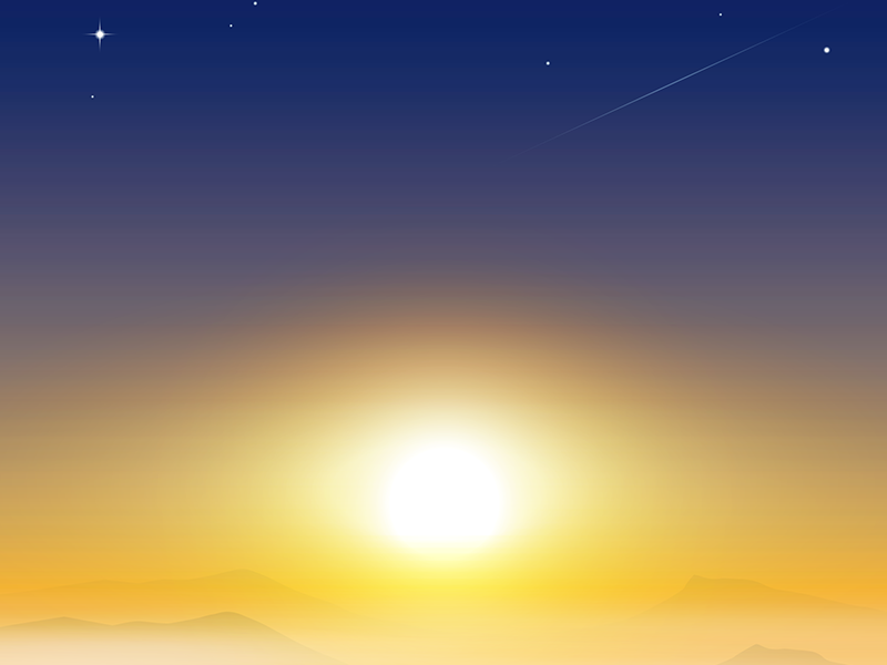 Misty sunrise banner