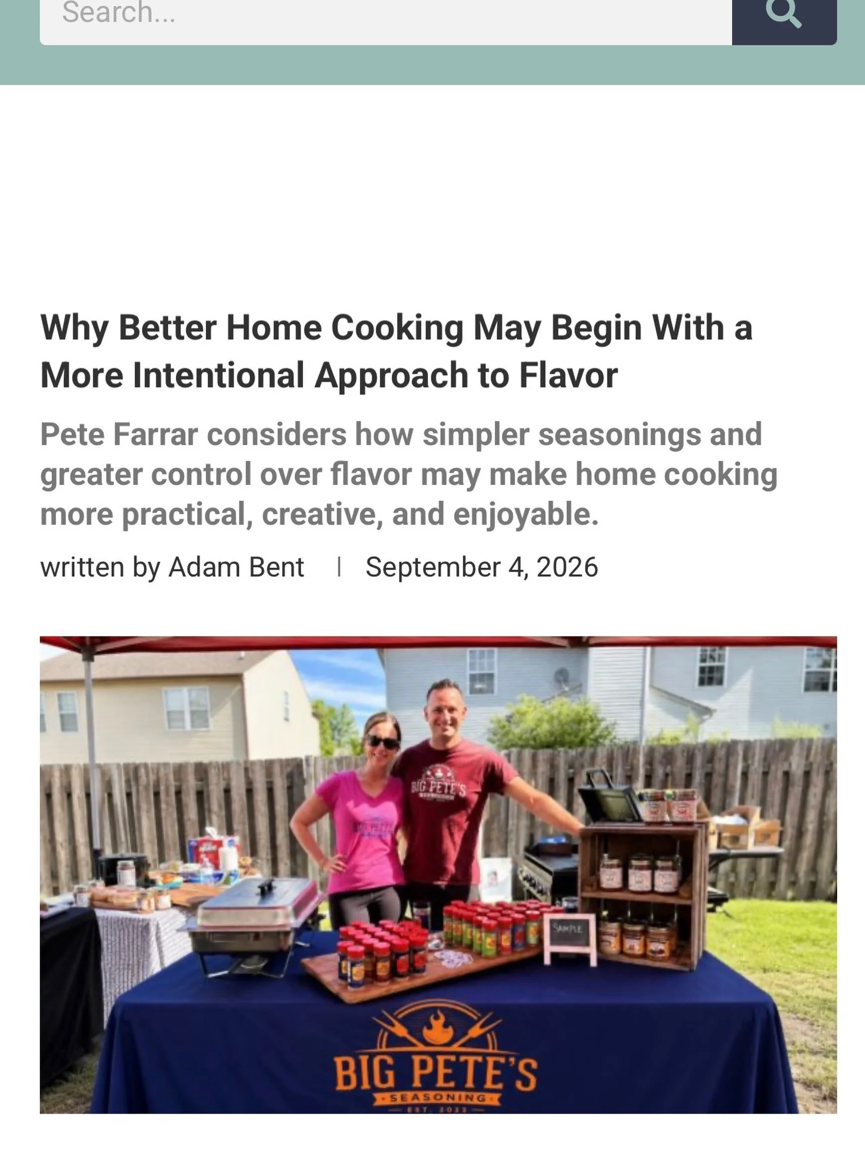 Thangs are starting to get interesting.

https://wellnessvoice.com/why-better-home-cooking-may-begin-with-a-more-intentional-approach-to-flavor/