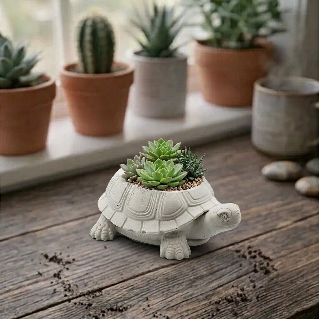 Turtle Planter Figurine
